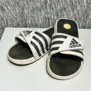 Adidas Mrs Slide Sandals - Grey and White Stripes